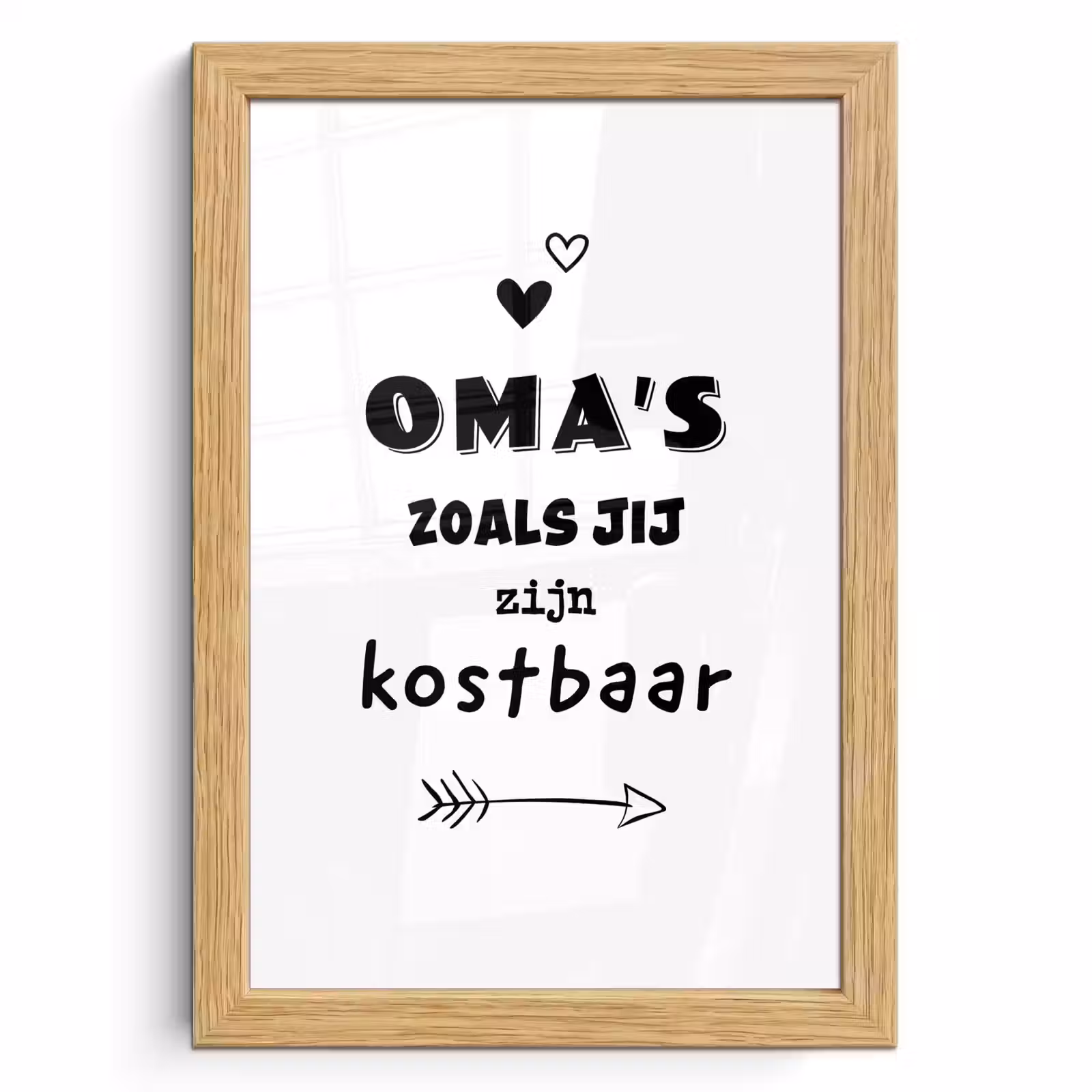 Poster met lijst - Quotes - Oma's zoals jij zijn kostbaar - Spreuken - Oma — 1