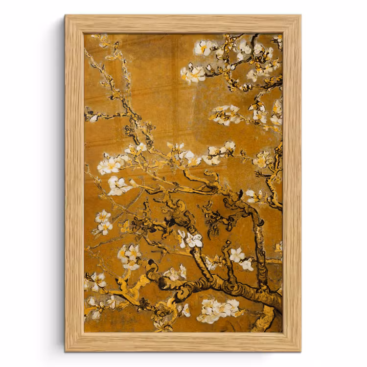 Poster met lijst - Amandelbloesem - Kunst - Van Gogh - Goud — 1