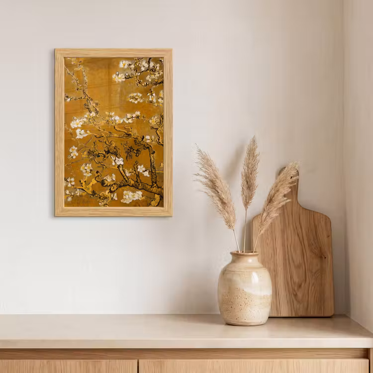 Poster met lijst - Amandelbloesem - Kunst - Van Gogh - Goud — 3