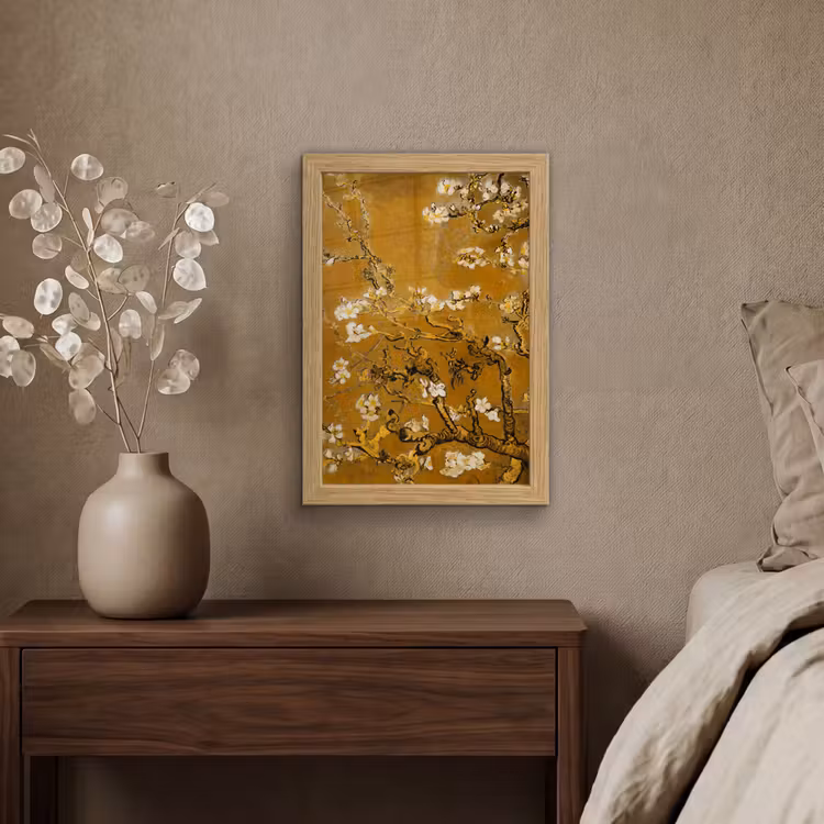 Poster met lijst - Amandelbloesem - Kunst - Van Gogh - Goud — 4