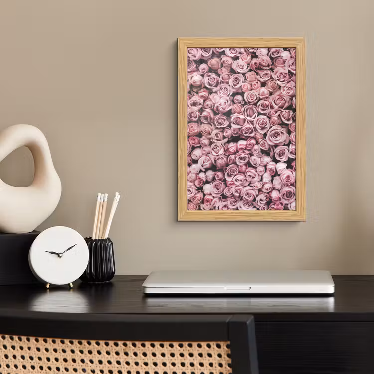 Poster met lijst - Bloemen - Rozen - Natuur - Roze - Botanisch — 2