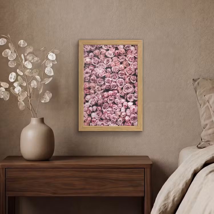 Poster met lijst - Bloemen - Rozen - Natuur - Roze - Botanisch — 4