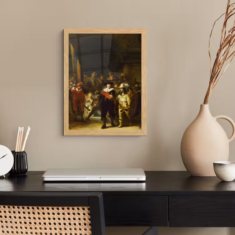 Poster met lijst - De Nachtwacht - Rembrandt van Rijn — 2