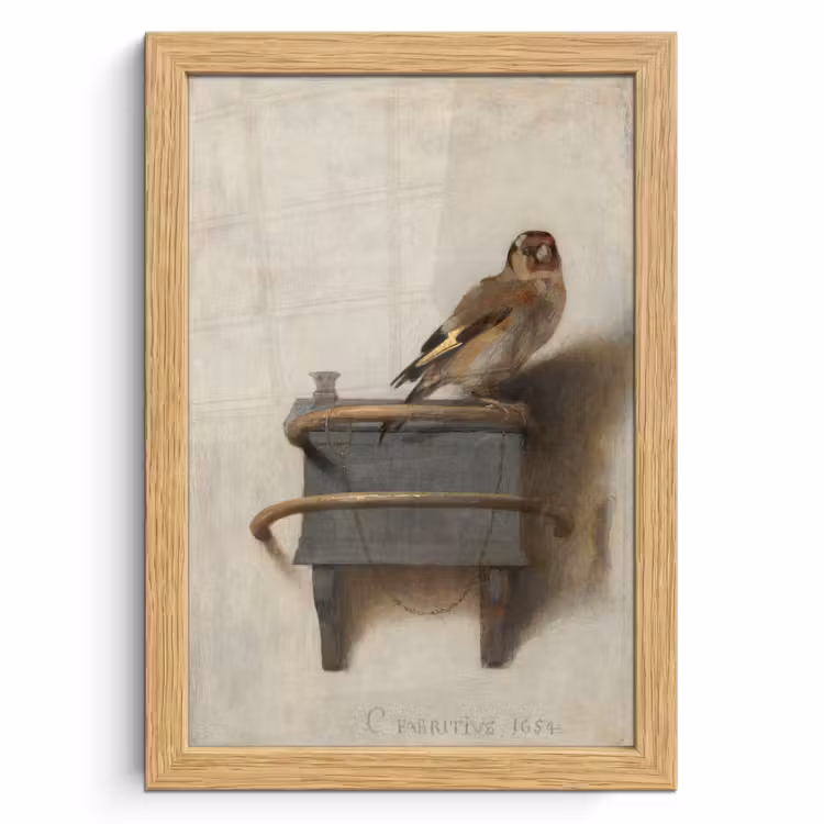 Poster met lijst - Het puttertje - Carel Fabritius — 1