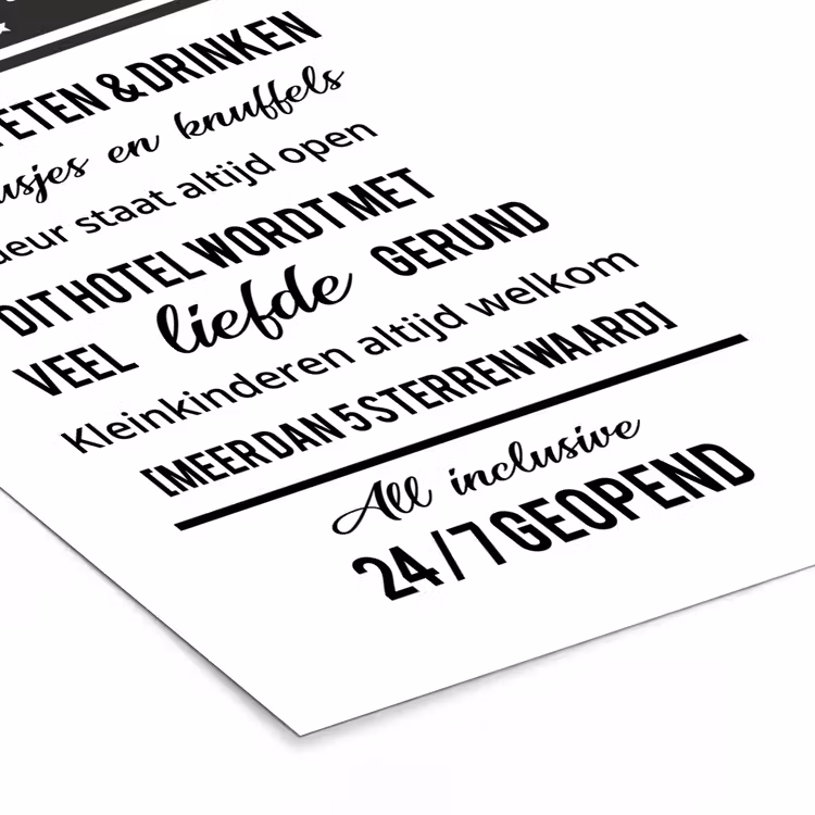 Poster met lijst - Hotel oma - Spreuken - Oma - Quotes — 7