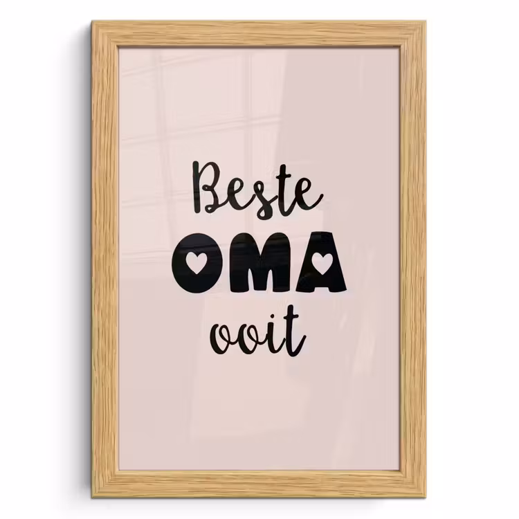 Poster met lijst - Quotes - Oma - Beste oma ooit - Spreuken — 1