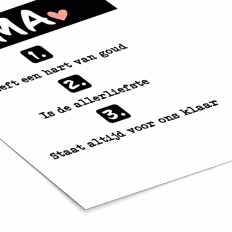 Poster met lijst - Quotes - Oma is de allerliefste - Spreuken - Oma — 7
