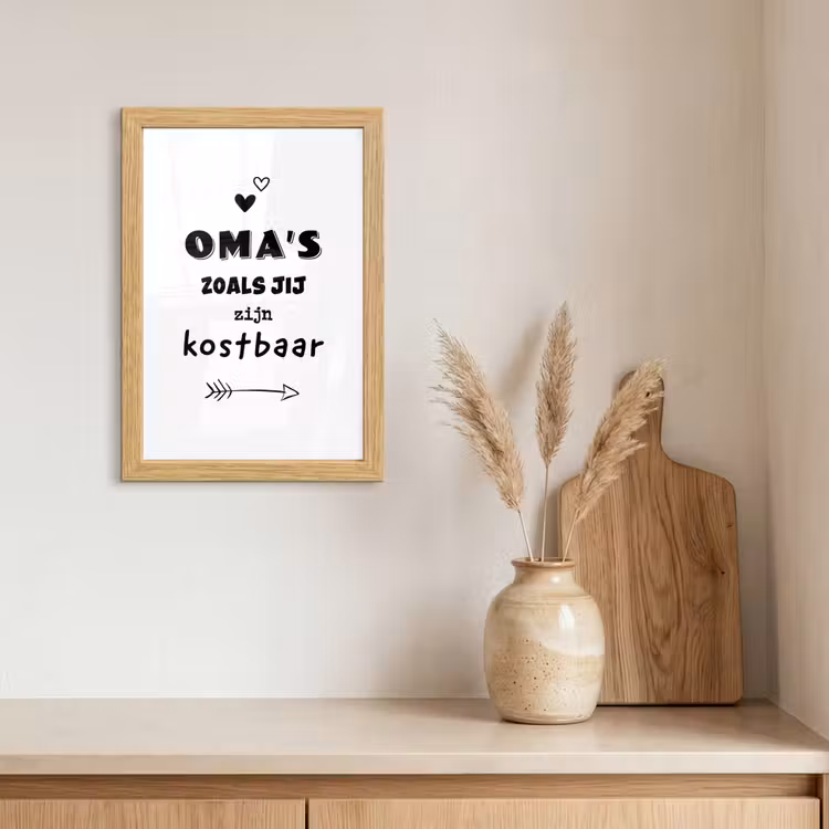 Poster met lijst - Quotes - Oma's zoals jij zijn kostbaar - Spreuken - Oma — 3
