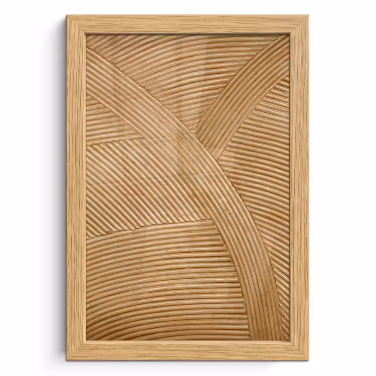 Poster met lijst - Structuur - Natuur - Kunst - Rotan — 1