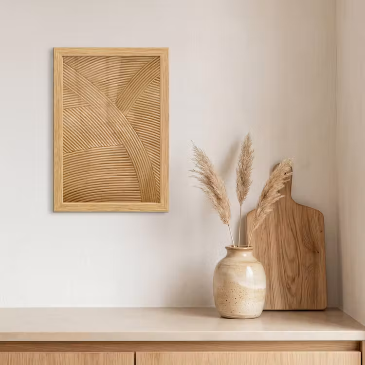 Poster met lijst - Structuur - Natuur - Kunst - Rotan — 3