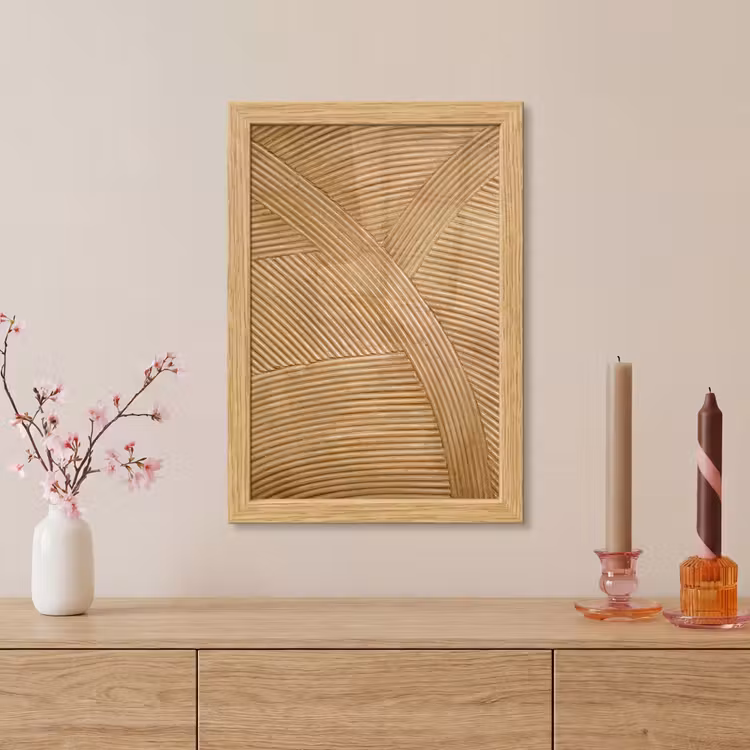 Poster met lijst - Structuur - Natuur - Kunst - Rotan — 5