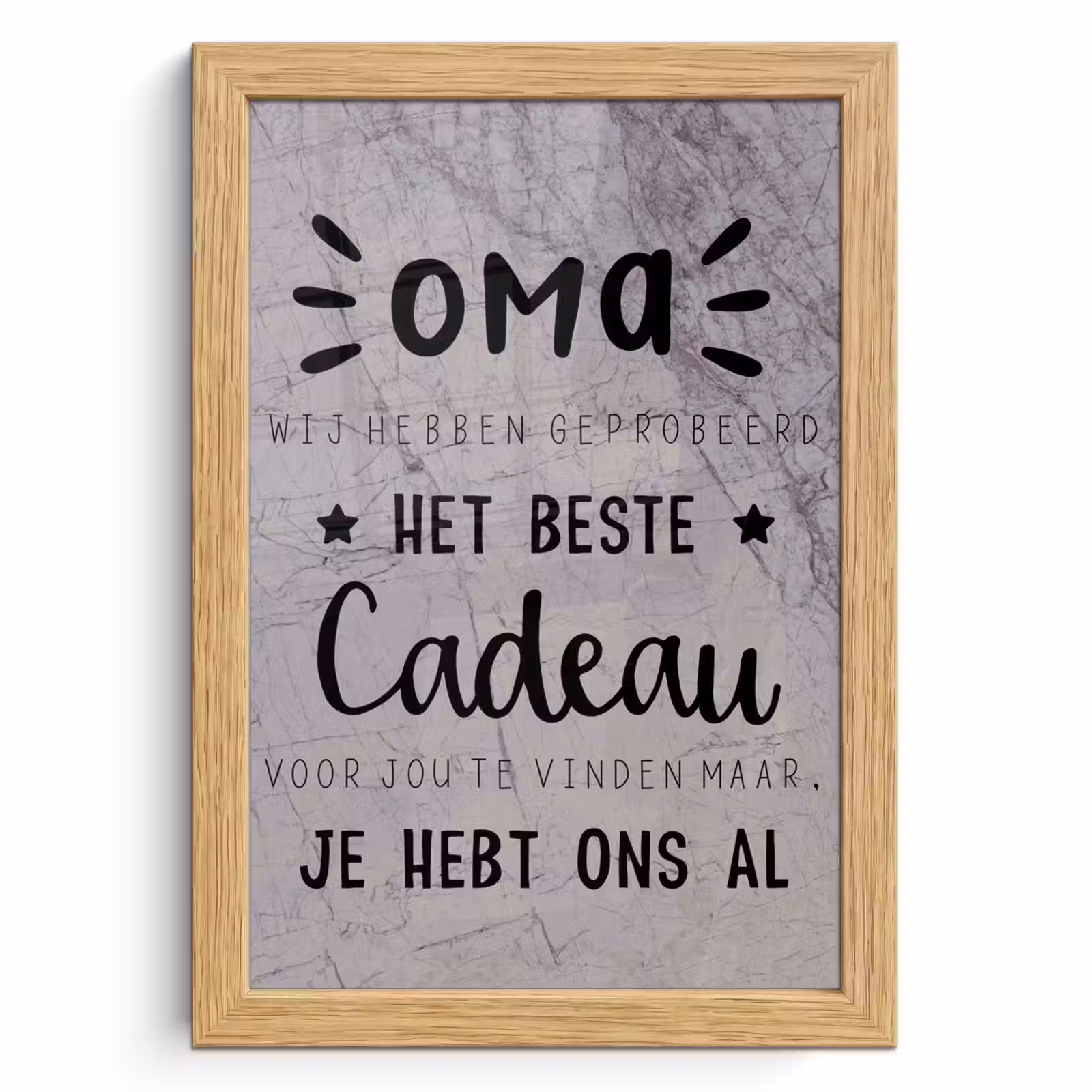 Poster met lijst - Oma - Spreuken - Oma je hebt ons al - Quotes — 1