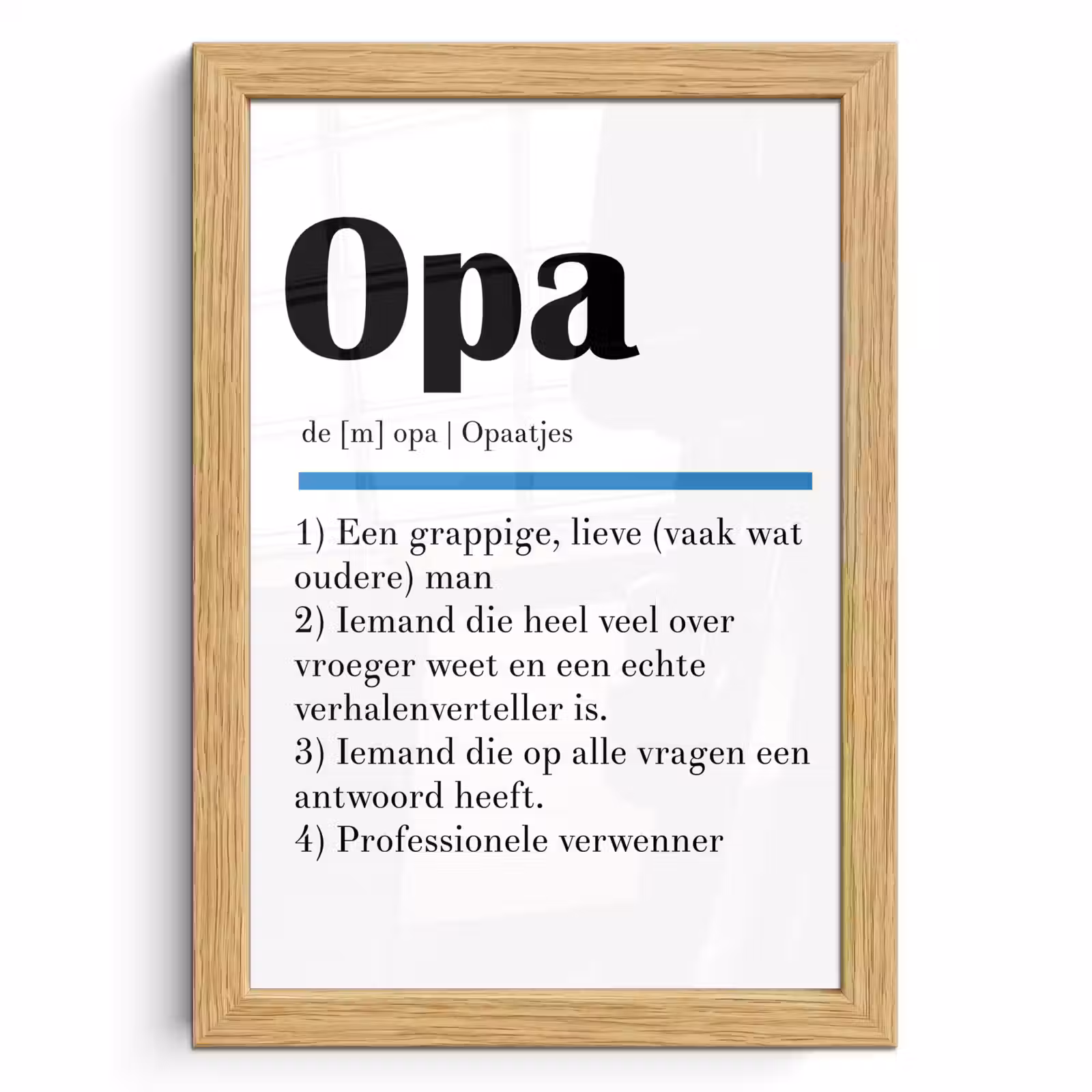 Poster met lijst - Quotes - Opa betekenis - Spreuken - Woordenboek — 1