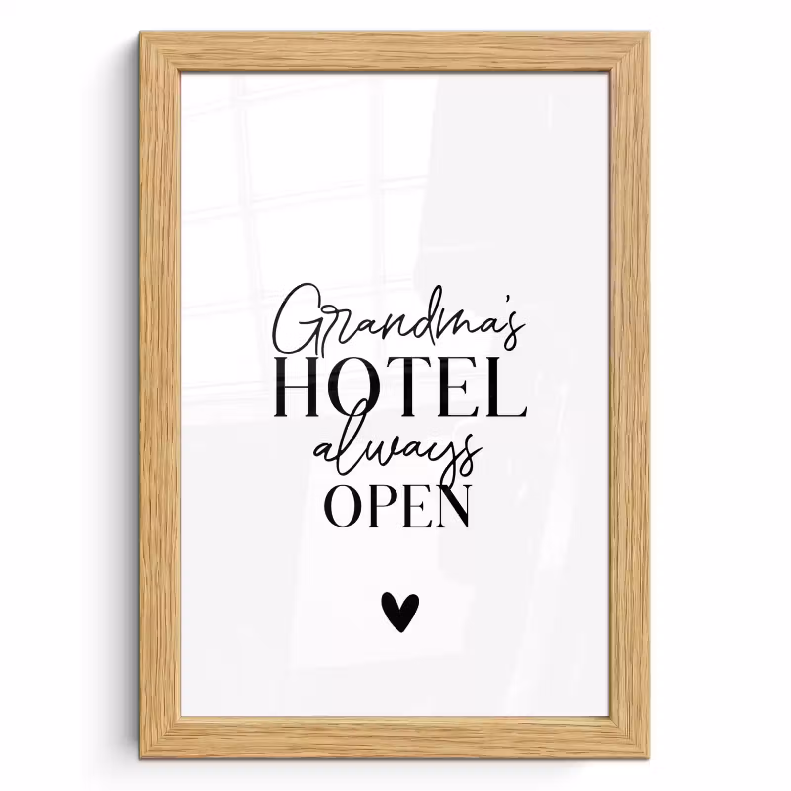 Poster met lijst - Quotes - Spreuken - Oma - Grandma's hotel always open — 1