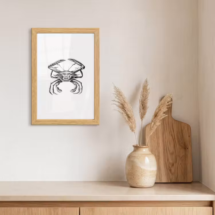 Poster met lijst - Ernst Haeckel - Vintage - Kunst - Krab — 3