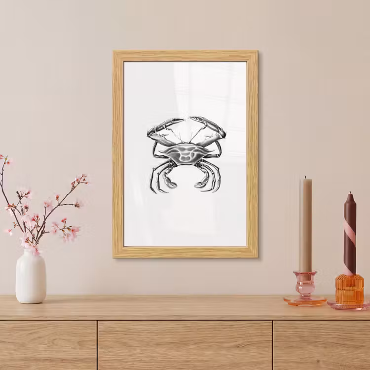 Poster met lijst - Ernst Haeckel - Vintage - Kunst - Krab — 5