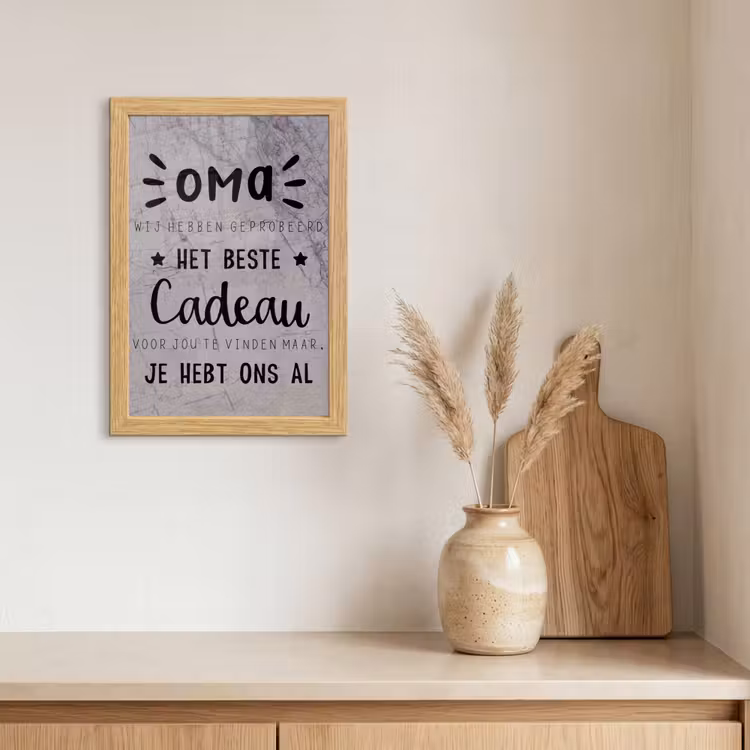 Poster met lijst - Oma - Spreuken - Oma je hebt ons al - Quotes — 3