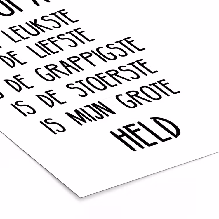 Poster met lijst - Quotes - Mijn opa is mijn grote held - Spreuken - Opa — 7