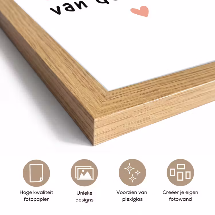 Poster met lijst - Quotes - Oma jij bent de liefste van de wereld - Spreuken - Oma — 6
