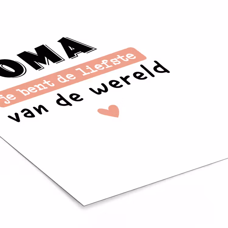 Poster met lijst - Quotes - Oma jij bent de liefste van de wereld - Spreuken - Oma — 7