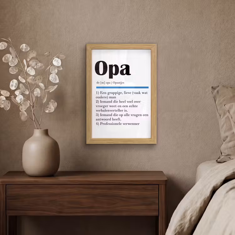 Poster met lijst - Quotes - Opa betekenis - Spreuken - Woordenboek — 4