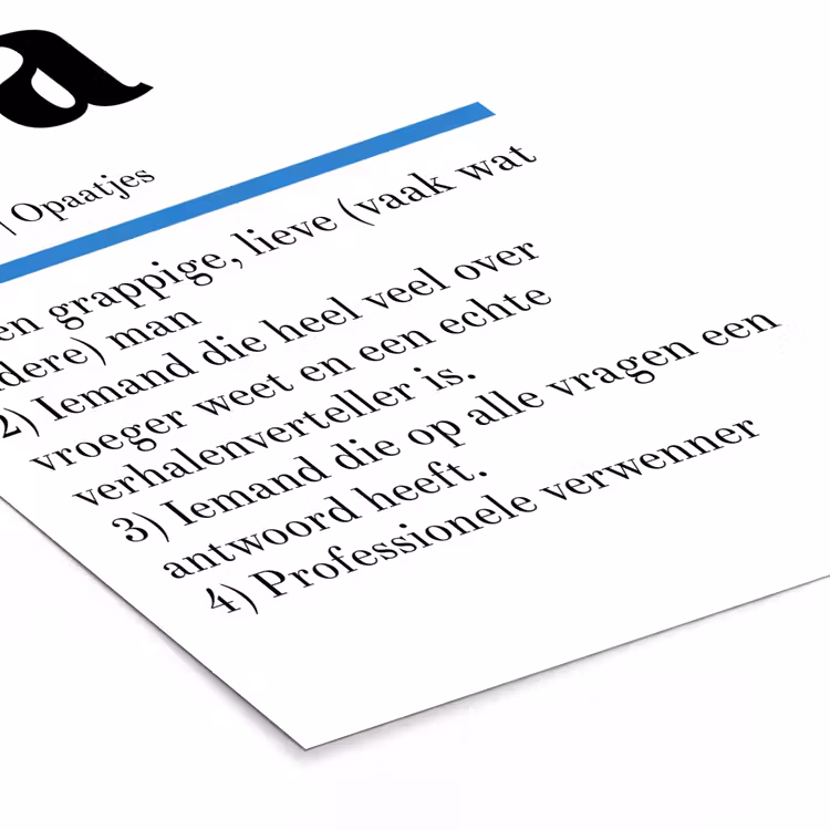 Poster met lijst - Quotes - Opa betekenis - Spreuken - Woordenboek — 7