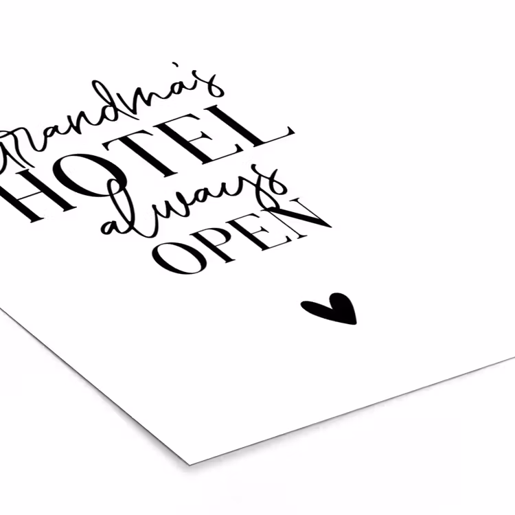 Poster met lijst - Quotes - Spreuken - Oma - Grandma's hotel always open — 7