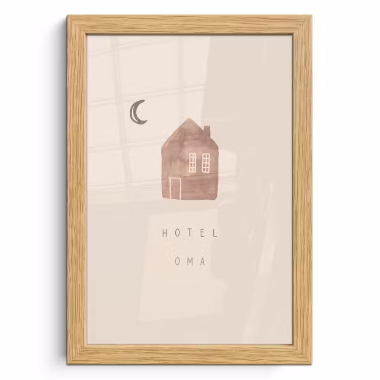 Poster met lijst - Spreuken - Hotel oma - Oma - Quotes — 1