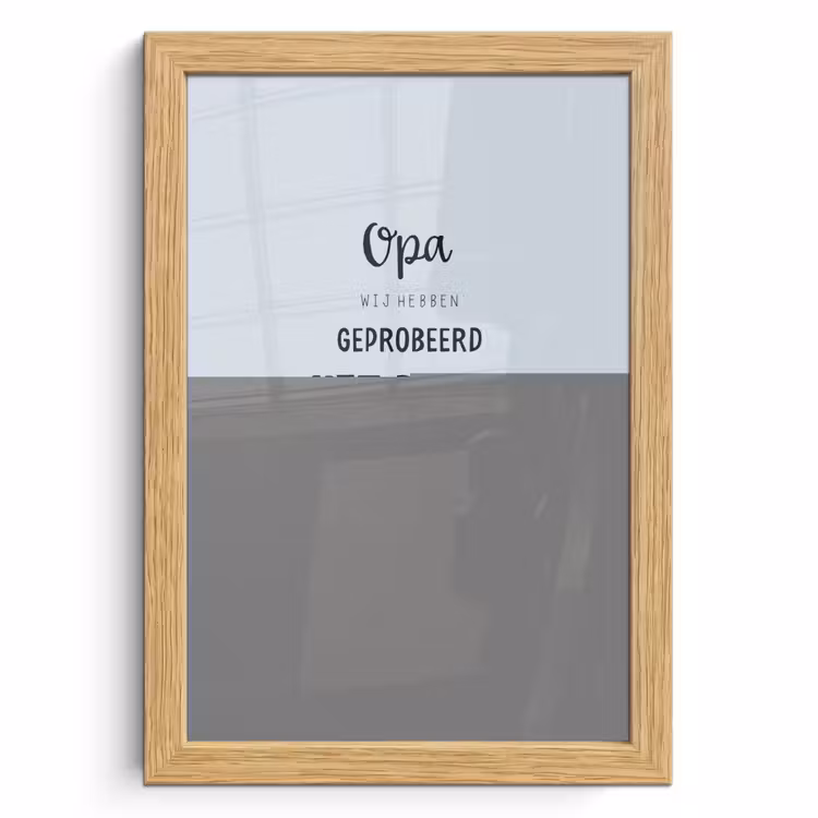 Poster met lijst - Vaderdag kados - Opa - Spreuken - Het beste cadeau - Quote — 1