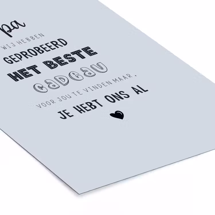 Poster met lijst - Vaderdag kados - Opa - Spreuken - Het beste cadeau - Quote — 7