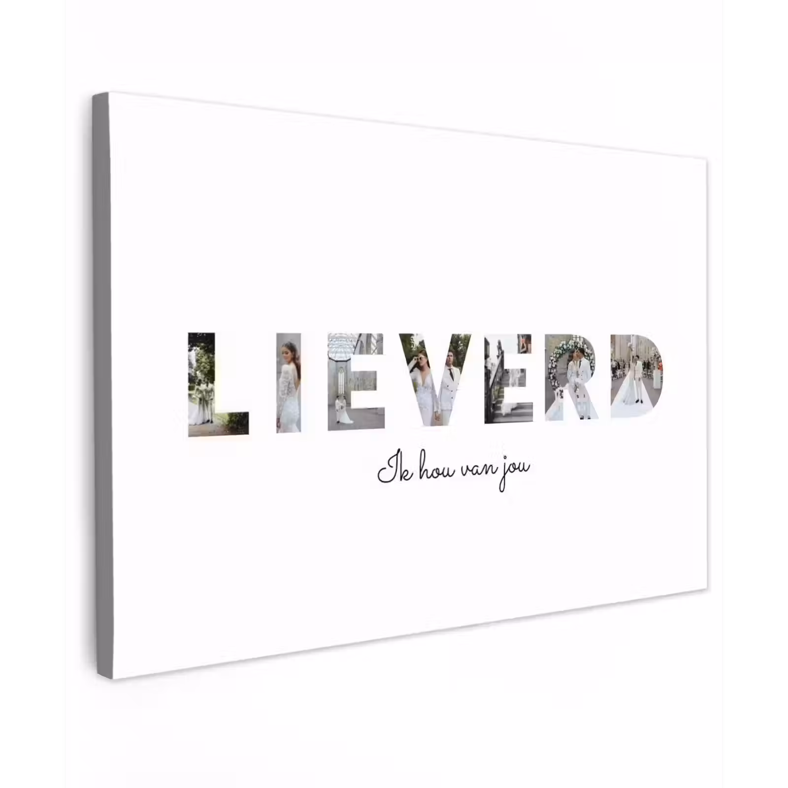 Gepersonaliseerd buiten canvas - Lieverd - Lettercollage — 1