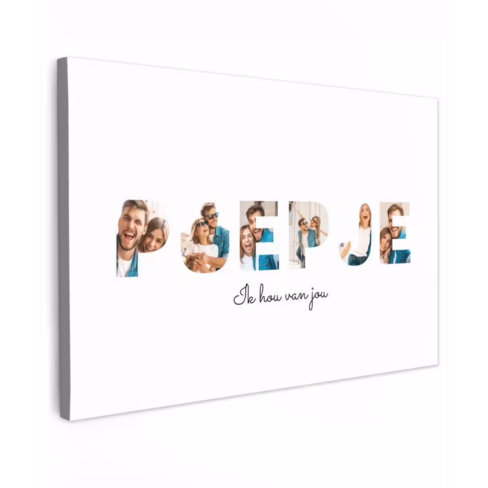 Gepersonaliseerd buiten canvas - Poepje - Lettercollage — 1