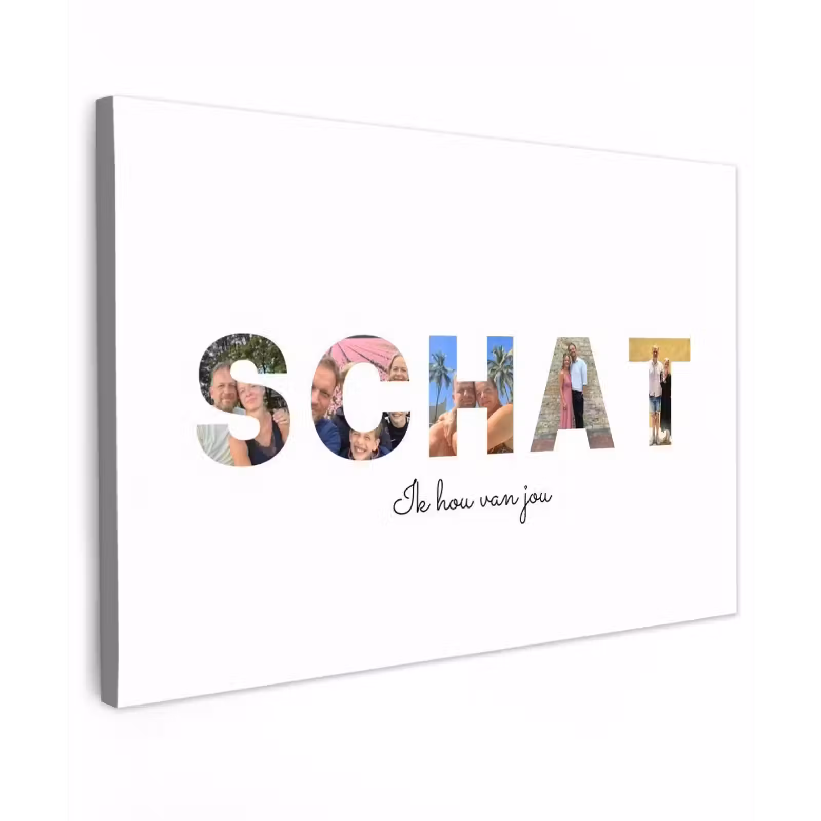 Gepersonaliseerd buiten canvas - Schat - Lettercollage — 1