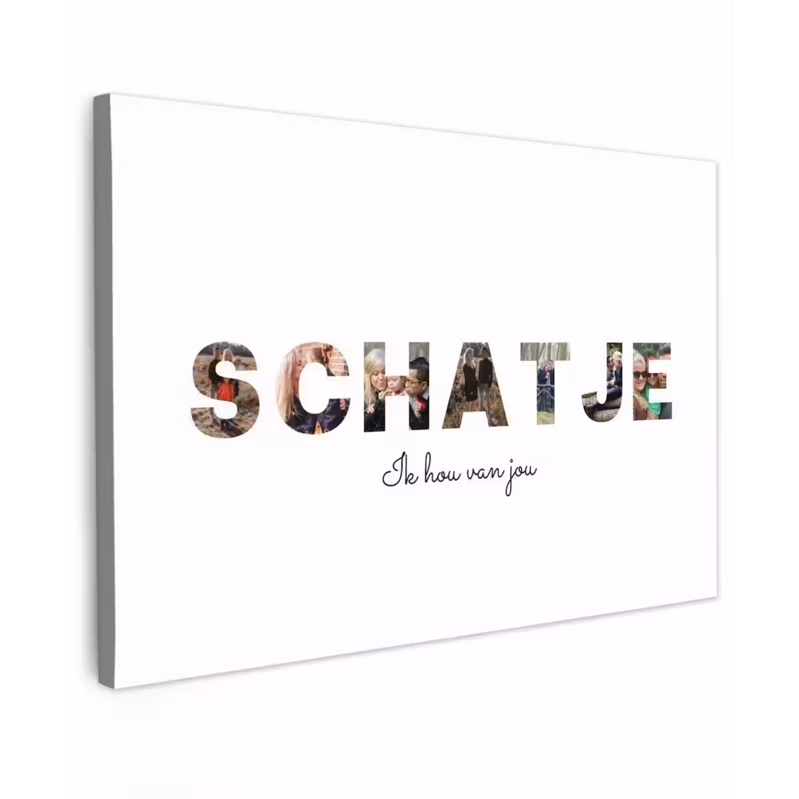 Gepersonaliseerd buiten canvas - Schatje - Lettercollage — 1