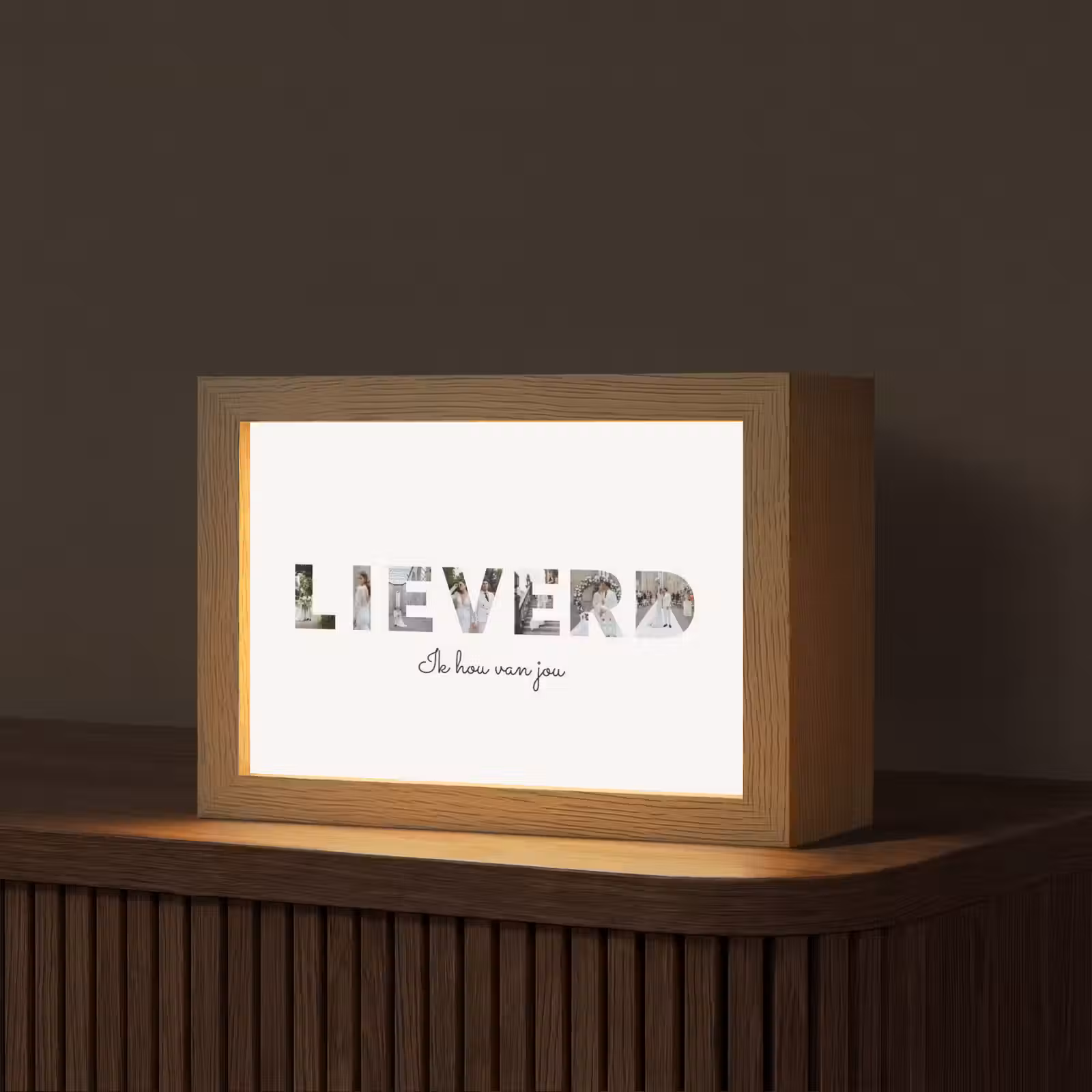 Gepersonaliseerde Lightbox - Lieverd - Lettercollage — 1