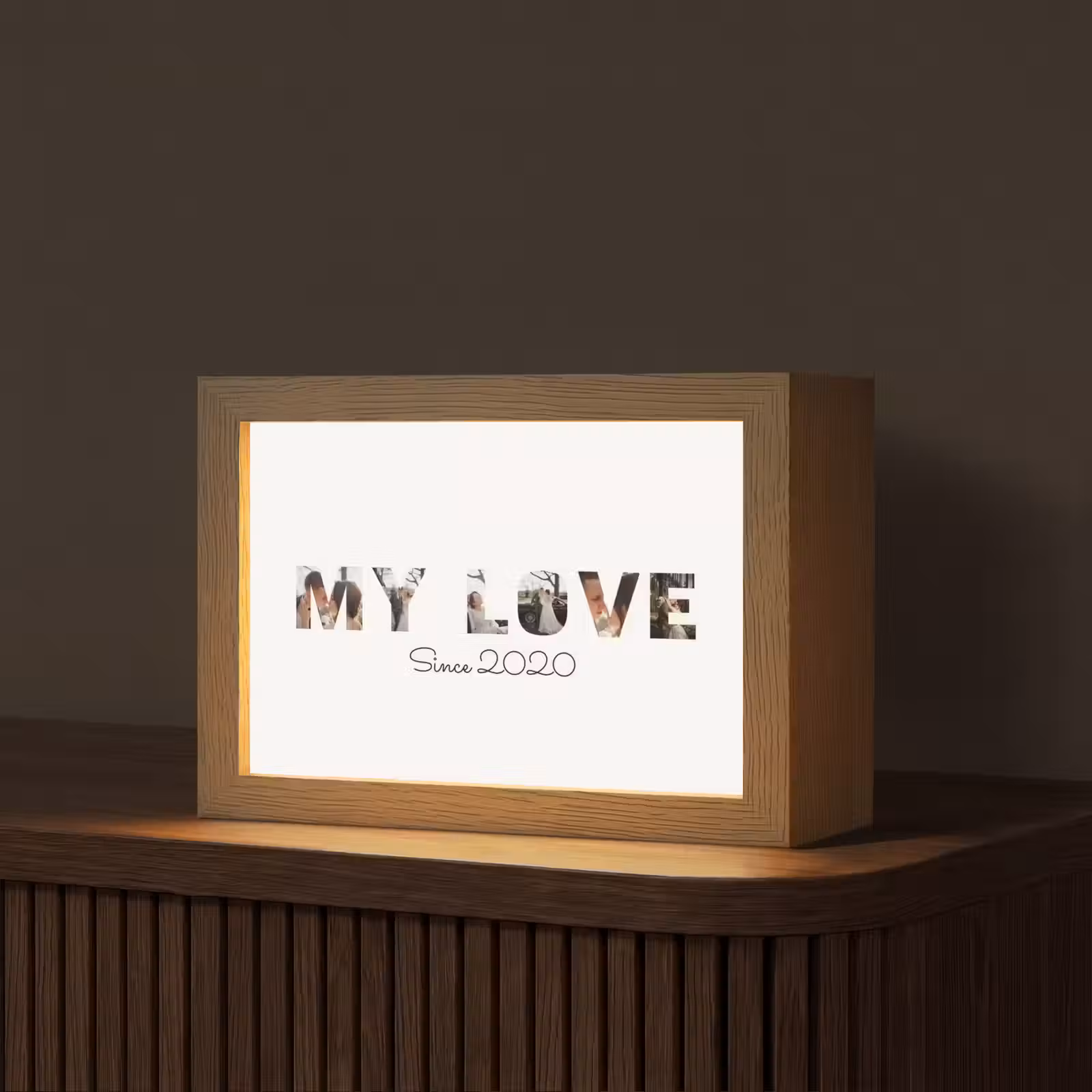 Gepersonaliseerde Lightbox - My Love - Lettercollage — 1