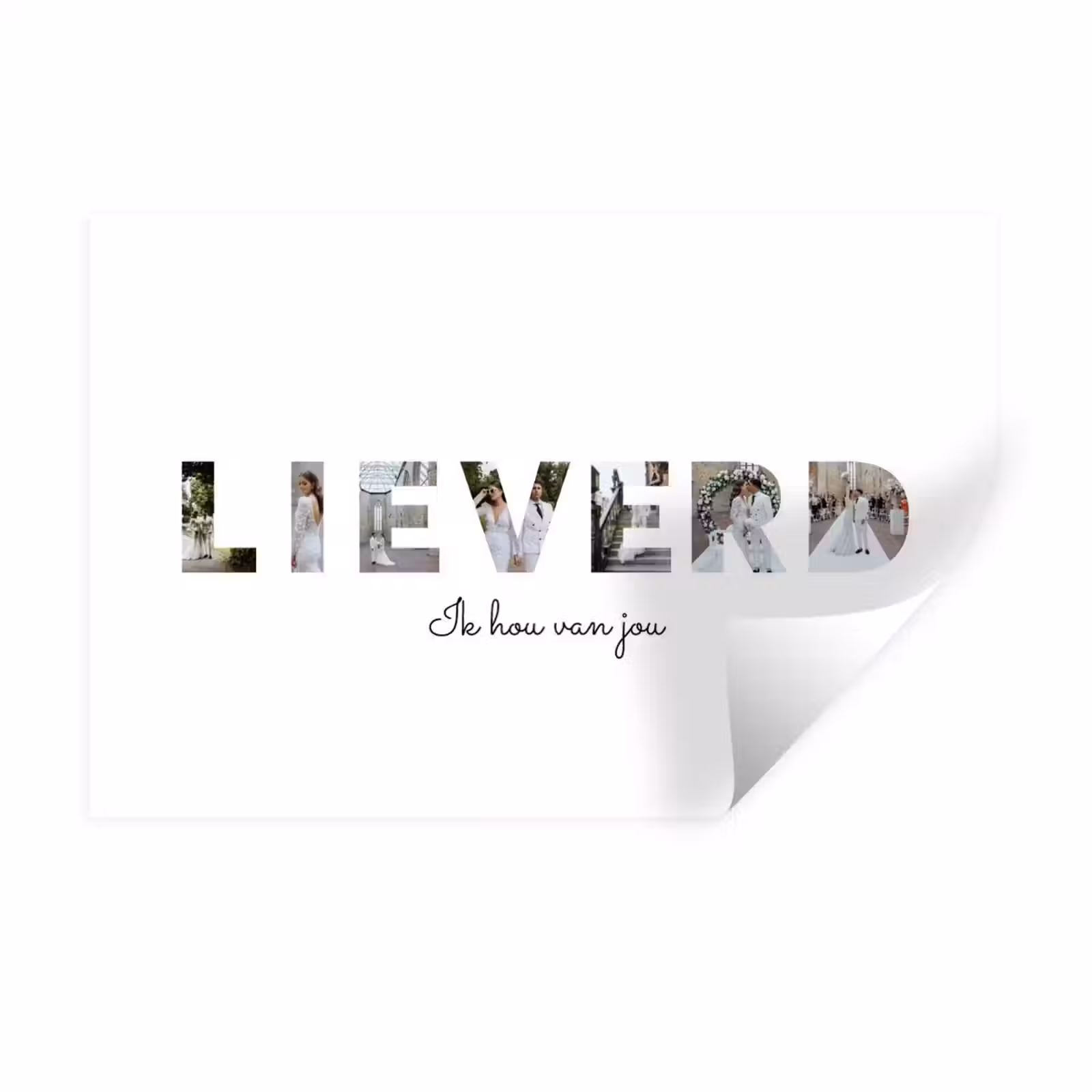 Gepersonaliseerde muursticker - Lieverd - Lettercollage — 1