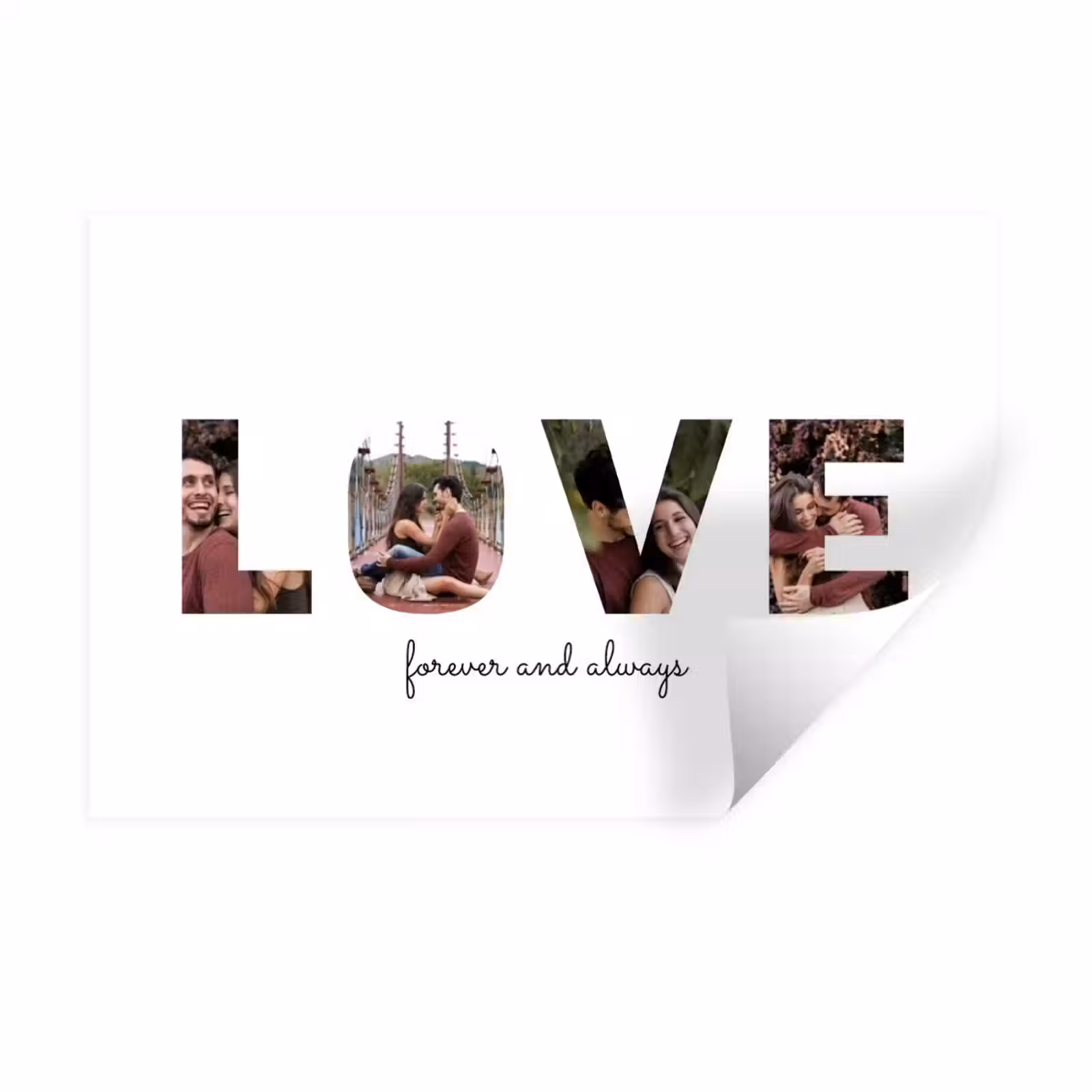 Gepersonaliseerde muursticker - Love - Lettercollage — 1