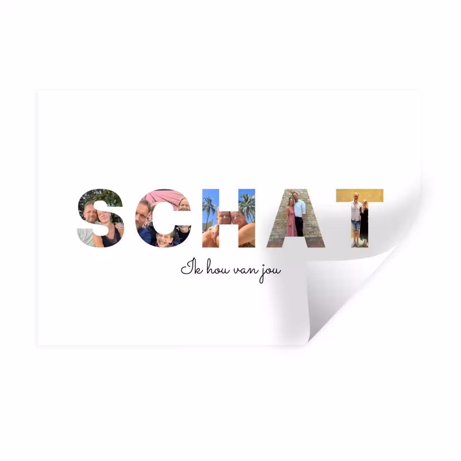 Gepersonaliseerde muursticker - Schat - Lettercollage — 1