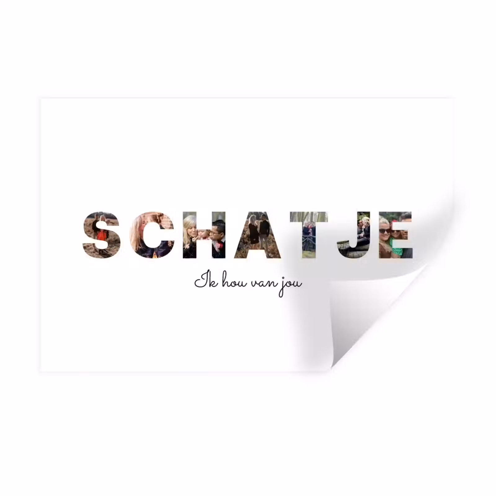 Gepersonaliseerde muursticker - Schatje - Lettercollage — 1