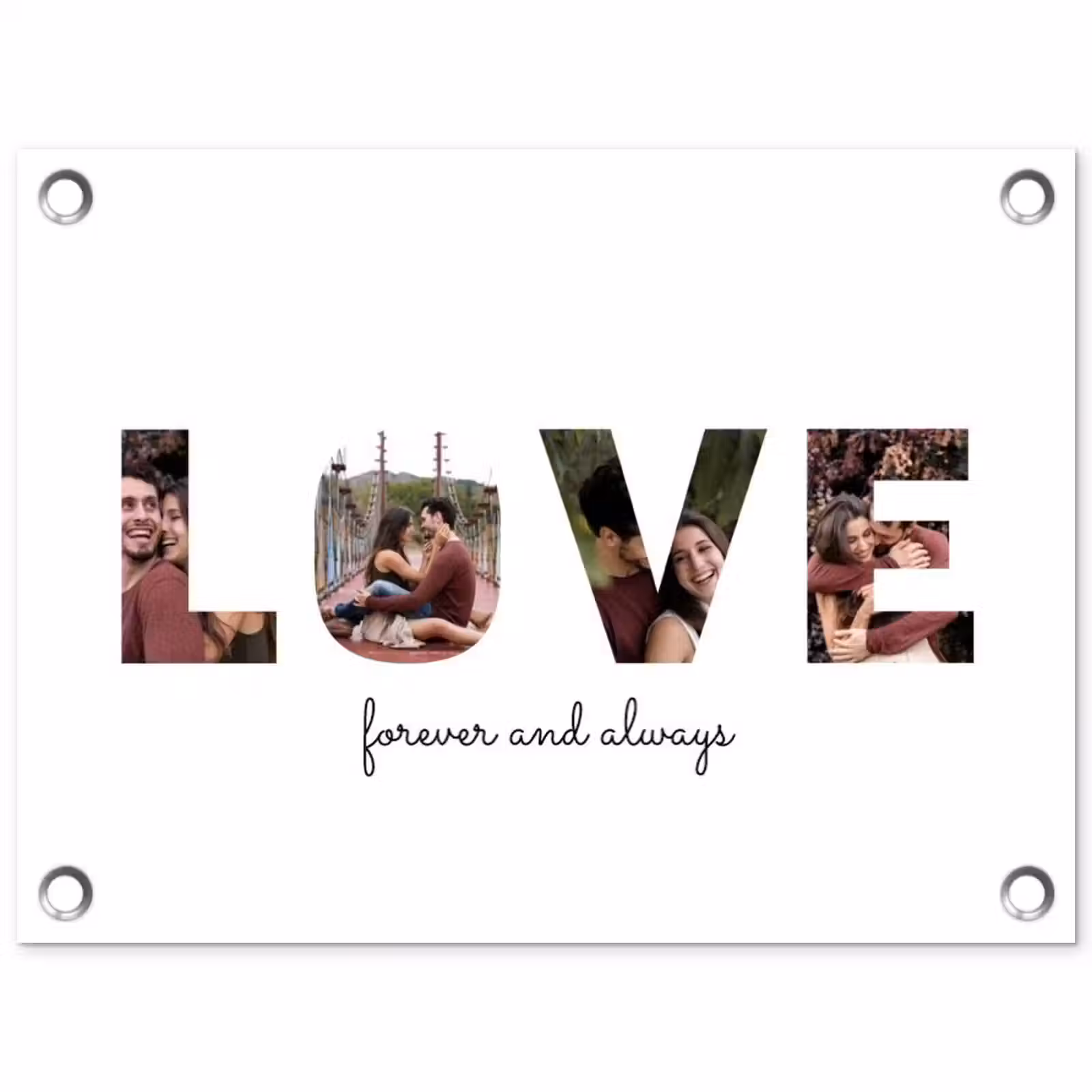 Gepersonaliseerde tuinposter - Love - Lettercollage — 1
