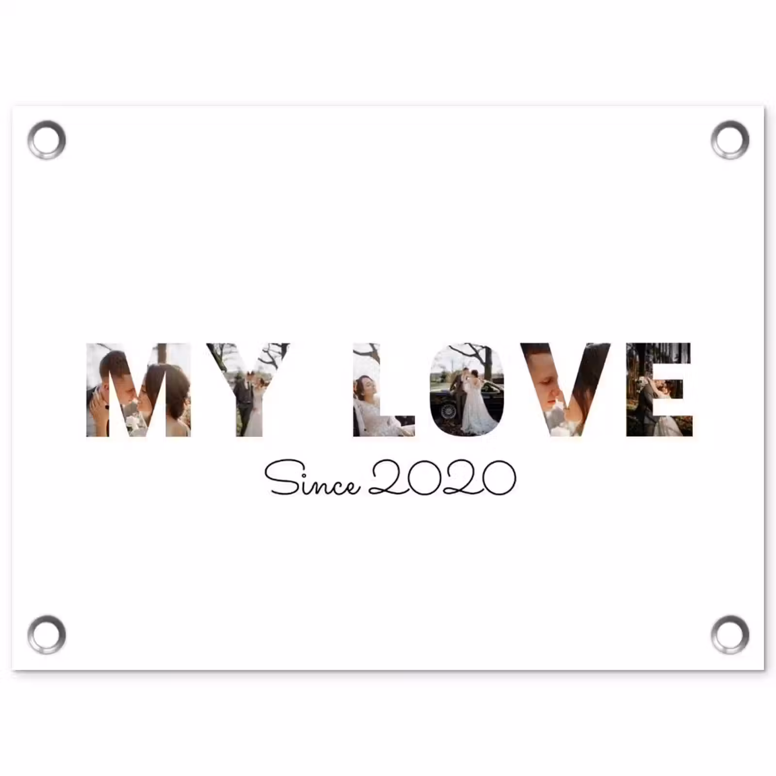 Gepersonaliseerde tuinposter - My Love - Lettercollage — 1
