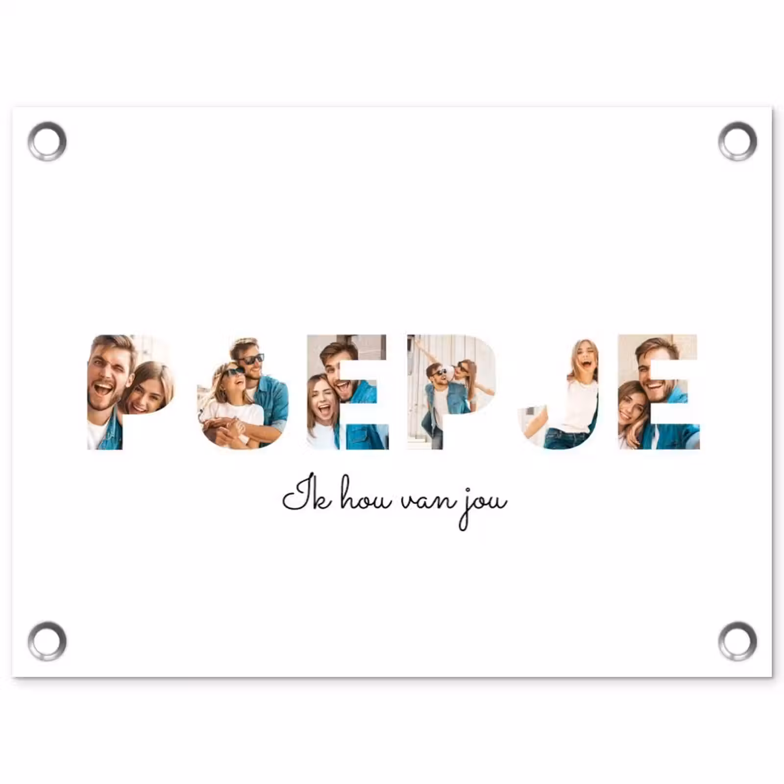 Gepersonaliseerde tuinposter - Poepje - Lettercollage — 1