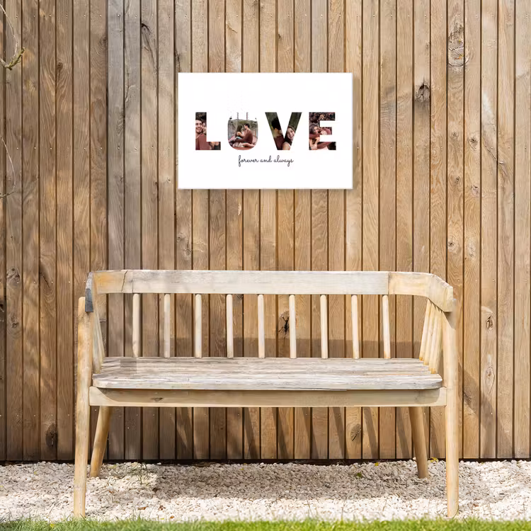 Gepersonaliseerd buiten canvas - Love - Lettercollage — 3