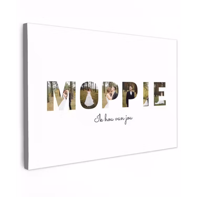 Gepersonaliseerd buiten canvas - Moppie - Lettercollage — 1