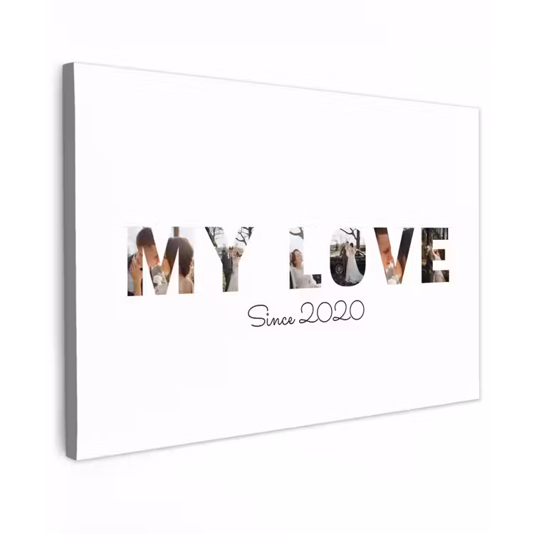 Gepersonaliseerd buiten canvas - My Love - Lettercollage — 1