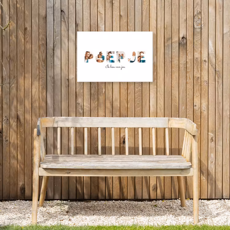 Gepersonaliseerd buiten canvas - Poepje - Lettercollage — 3