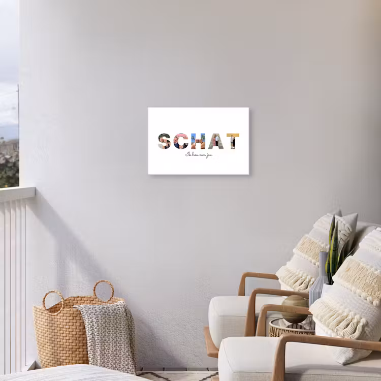 Gepersonaliseerd buiten canvas - Schat - Lettercollage — 4