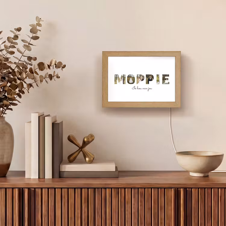 Gepersonaliseerde Lightbox - Moppie - Lettercollage — 3