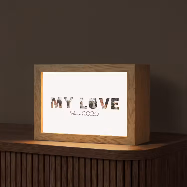 Gepersonaliseerde Lightbox - My Love - Lettercollage — 1